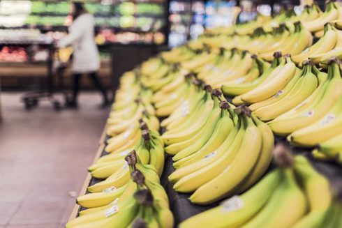 Are bananas good for men, lots of bananas on a shelf